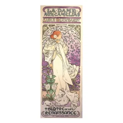 Discount Affiche Alphonse Mucha - Sarah Bernhardt La Dame aux Camélias, 1896 - 26 x 70 cm Affiches Et Reproductions