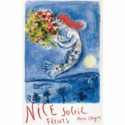 Outlet Affiche Marc Chagall - La Baie des anges, 1962 - 50x70cm Affiches Et Reproductions