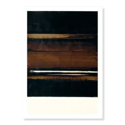 Affiche Pierre Soulages - Brou de noix sur papier, 2003 - 50x70 cm