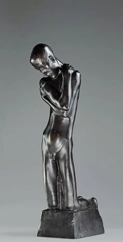 Agenouillé à la fontaine (panneaux aluminium)