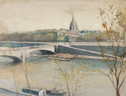 Clearance Album des vues de Paris, le pont de l'Alma et le dôme des Invalides (toiles sans cadre) Toiles Sans Cadre