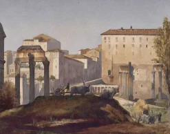 Album d'Italie, antiquités de Rome. Forum et Palatin. Vue du Forum du côté du Tabularium (panneaux aluminium)