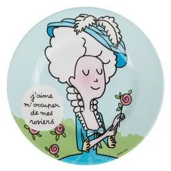 Clearance Assiette Marie-Antoinette J'aime m'occuper de mes rosiers Art De La Table