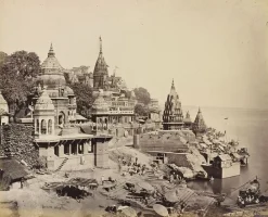 Bénarès. Ghat de Manikarnika, 1865 (panneaux aluminium)
