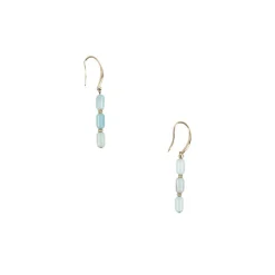 Clearance Boucles d'oreille pendantes Antiques avec pierres azur Boucles D'Oreilles