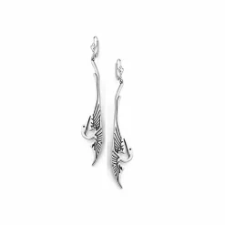 Boucles d'oreilles Art nouveau Cigogne Boucles D'Oreilles