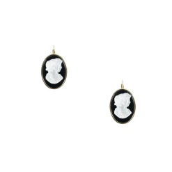 Boucles d'oreilles Camée Flore