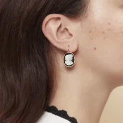 Boucles d'oreilles Camée Flore