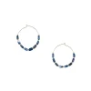 Boucles d'oreilles créoles Antiques avec pierres bleues