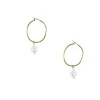 Boucles d'oreilles Créoles Perles de la Reine