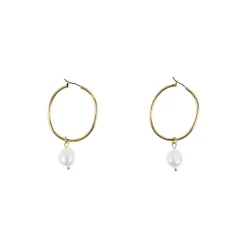 Boucles d'oreilles Créoles Perles de la Reine