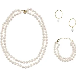 Boucles d'oreilles Créoles Perles de la Reine