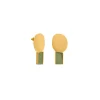 Boucles d'oreilles dorées Collage vert - Joidart