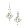 Boucles d'oreilles Gingko Art nouveau