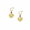 Boucles d'oreilles Nymphéa Perle de cornaline - Les Cleias