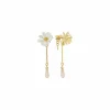 Boucles d'oreilles pendantes Fleur Blanche Berthe Morisot - Les Néréides X musée d'Orsay