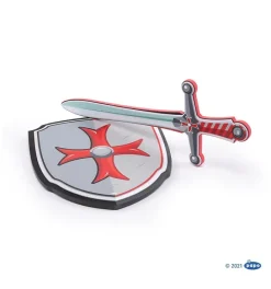 Bouclier Croix de Malte en mousse - Papo