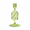 Bougeoir en verre Puddle Vert