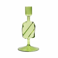 Bougeoir en verre Puddle Vert