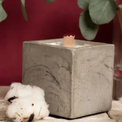 Bougie Cube - Béton Gris 250g