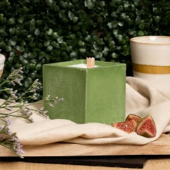 Sale Bougie Cube - Béton Vert - Fleur d'oranger Art De La Maison