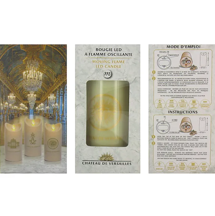 Bougie à flamme oscillante "Roi soleil"