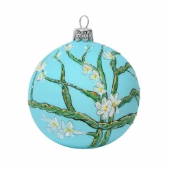 Sale Boule de Noël à paillettes Vincent van Gogh - Amandier en fleurs Décorations De Noël