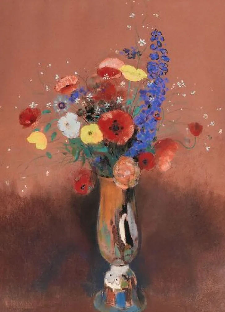 Discount Bouquet de fleurs des champs dans un vase à long col (toiles sur châssis) Toiles Sur Châssis|Panneaux Aluminium