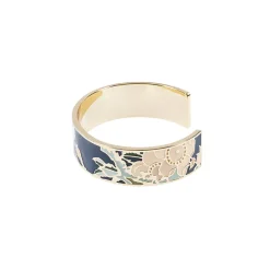 Bracelet jonc Hokusai - Cerisier et bouvreuil