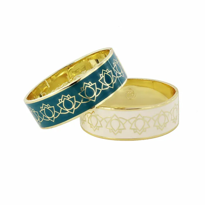 Bracelet Nymphéas graphique Blanc sable