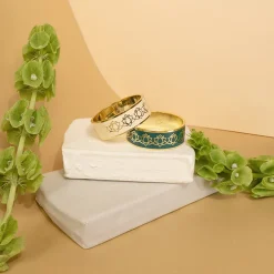 Bracelet Nymphéas graphique Blanc sable