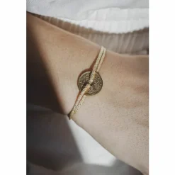 Bracelet République Française 5 centimes - Cordon doré