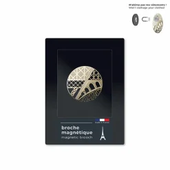 Broche magnétique Tour Eiffel Architecturale dorée - tout simplement,