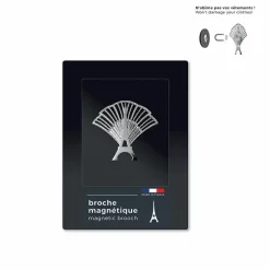 Broche magnétique Tour Eiffel Festif argentée - tout simplement,