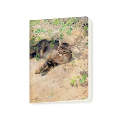 Online Cahier Bruno Liljefors - Le Chat Jeppe dormant au soleil du printemps, 1886 Cahiers Et Carnets