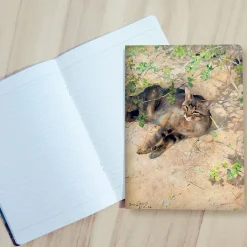 Online Cahier Bruno Liljefors - Le Chat Jeppe dormant au soleil du printemps, 1886 Cahiers Et Carnets