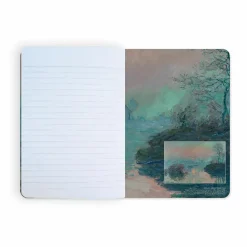 Cahier Claude Monet - Soleil couchant sur la Seine à Lavacourt, effet d'hiver, 1880