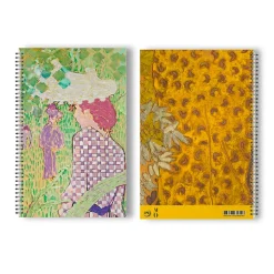 Cahier à spirale Bonnard Femme à la robe quadrillée