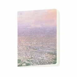 Cahier Victor Navlet - Vue générale de Paris, prise de l'Observatoire, en ballon, 1855