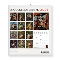 Calendrier 2026 - Bouquets du Louvre - 15,5x18cm