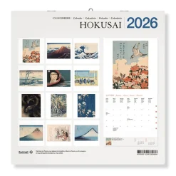 Calendrier 2026 - Hokusai - 30x30 cm