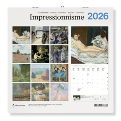 Clearance Calendrier 2026 - Impressionnisme - 30x30 cm Calendriers Et Agendas