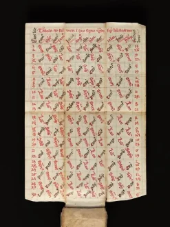 Calendrier perpétuel portatifFolio 13 : Tabula de proprietatibus lunaeAngleterre (panneaux aluminium)