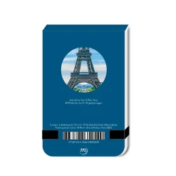 Calepin à élastique Alfred Wolf - La tour Eiffel et la verrière du musée d'Orsay depuis les toits du Louvre