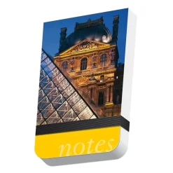 Calepin à élastique - La cour Napoléon et la Pyramide du musée du Louvre