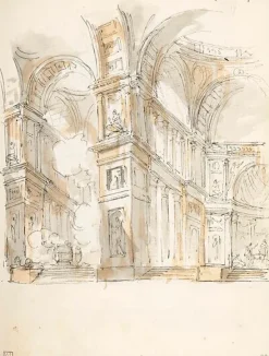 Caprice architectural animé (toiles sur châssis)
