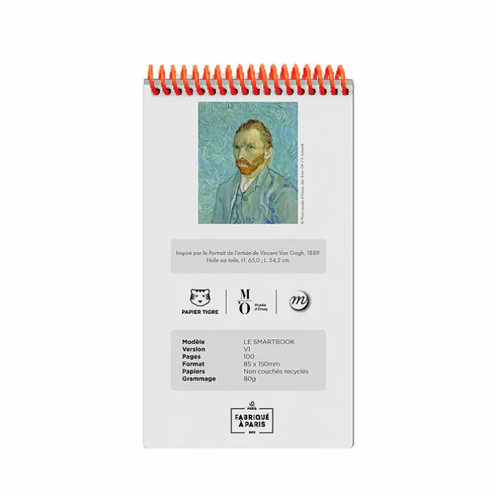 Carnet Smartbook Vincent van Gogh - Portrait de l'artiste - Orsay x Papier Tigre
