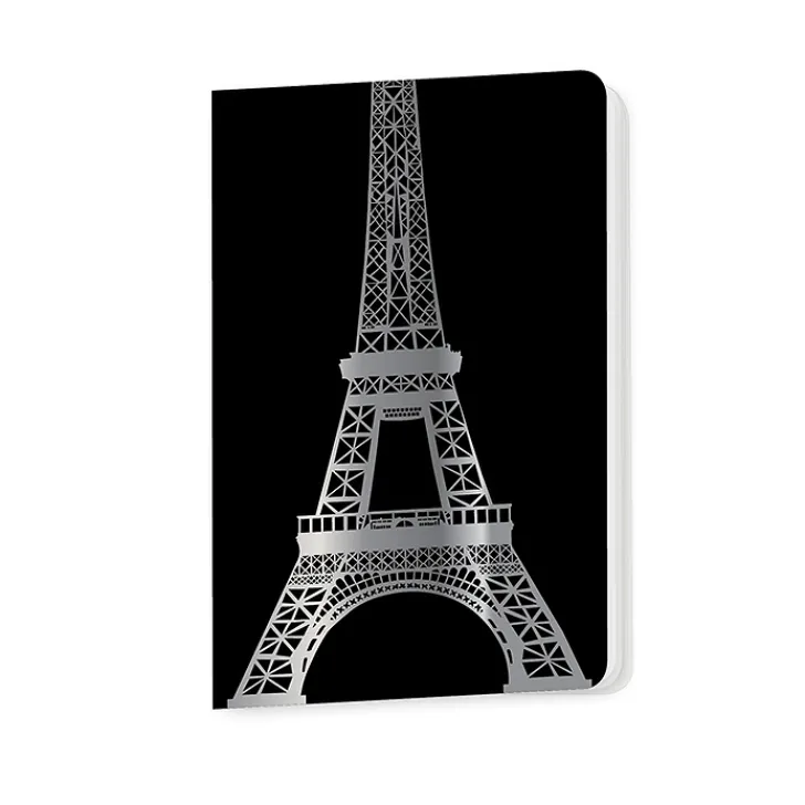 Discount Carnet Tour Eiffel - Noir et argent Cahiers Et Carnets