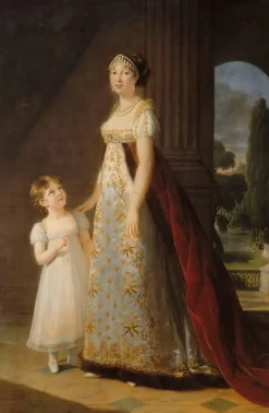 Caroline Bonaparte (1782-1839) et de sa fille ainée Laetitia Joséphine (panneaux aluminium)