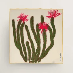 Online Carré de soie Cactus Beige 60x60cm - Mii Foulards, Étoles, Châles